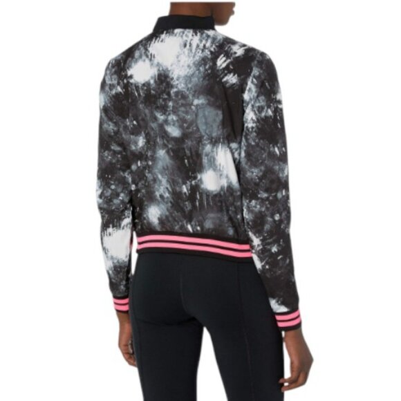 Danskin BCRF reversible abstract print bomber jacket size M - Picture 1 of 7